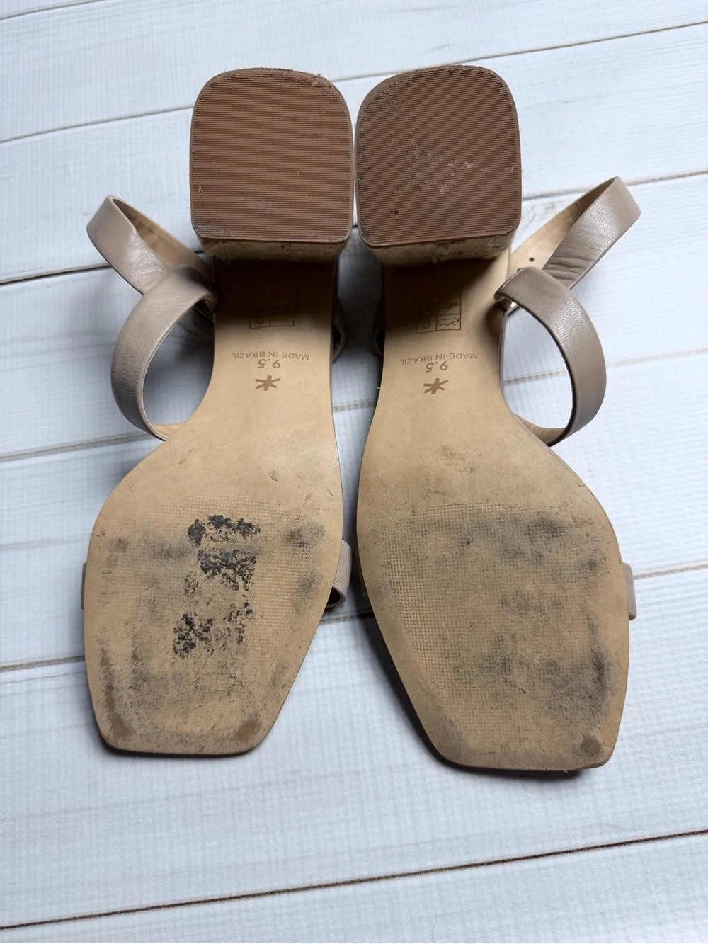 Splendid Beige Strap Espadrille Block Heel Sandals